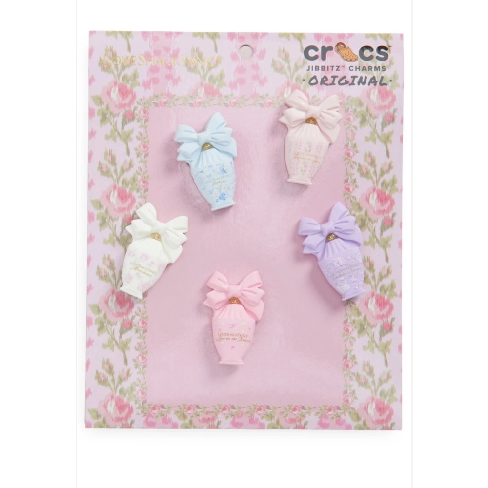 CROCS x LoveShackFancy Pastel Jibbitz Charms Set - Pink Blue Lavender Cream
